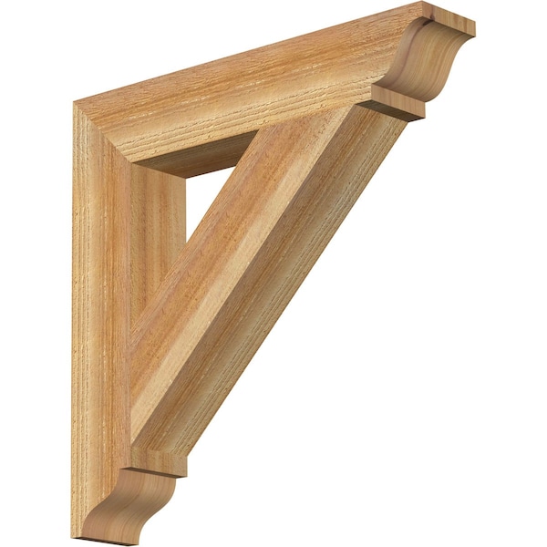 Ekena Millwork Traditional Traditional Rough Sawn Bracket, Western Red Cedar, 4"W x 22"D x 22"H BKT04X22X22TRA01RWR - main